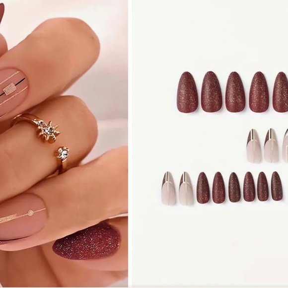 💥2for15$💥 French manicure style reusable false nails - Picture 5 of 7